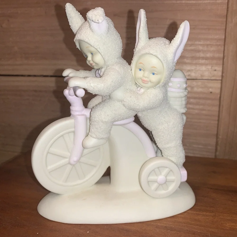 Department 56 Snowbunnies On a Tricycle Built for Two Limited Edition 1997 15696
